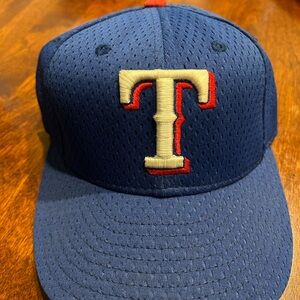New Era Texas Rangers Blue Mesh 59/59 Fitted 6 3/4 Authentic Hat